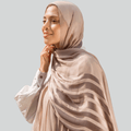 وشاح ثنائي من الساتان والكتان السادة