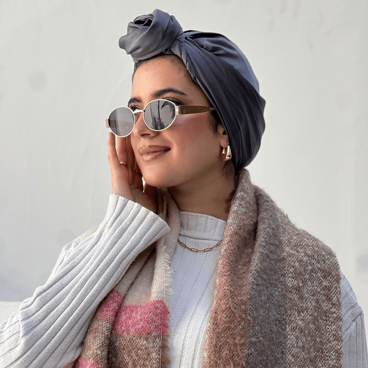 Satin Square Turban Hijab