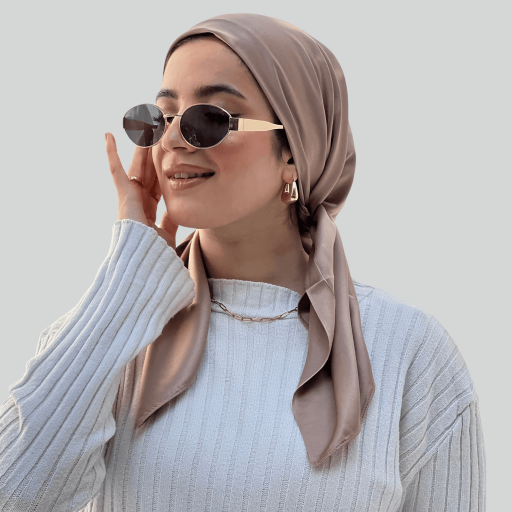 حجاب توربان مربع من الساتان