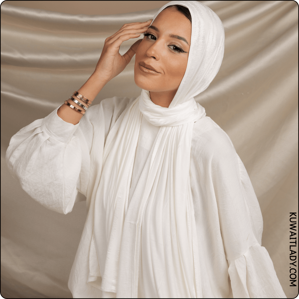 وشاح قطني بنقشة جلد الثعبان