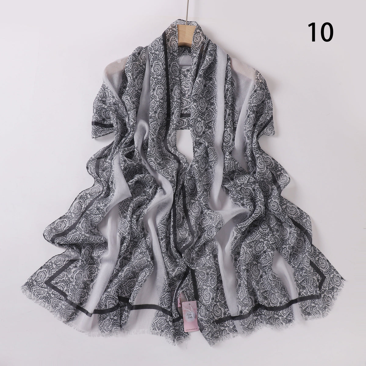 Soft Swirl Linen Printed Scarf