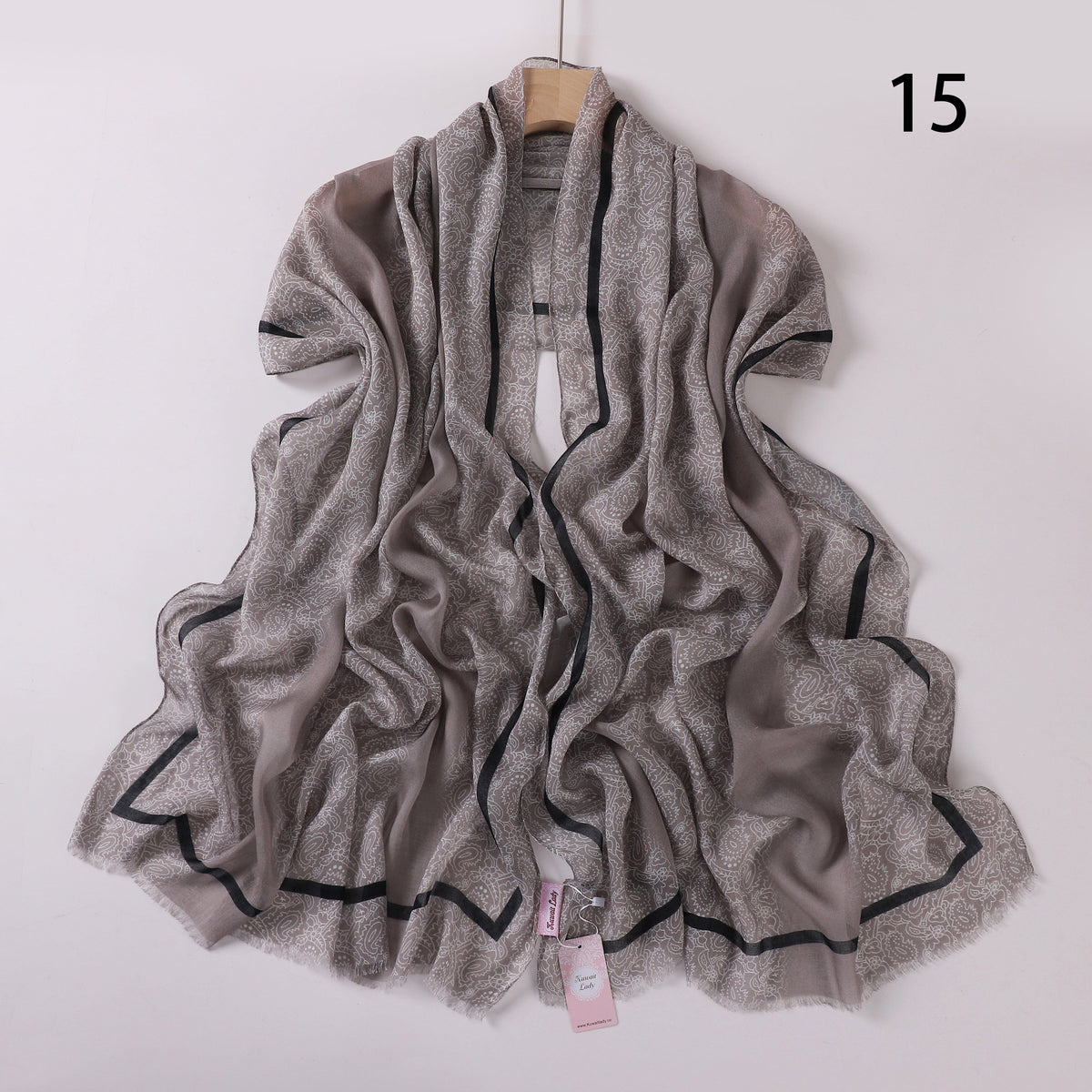 Soft Swirl Linen Printed Scarf