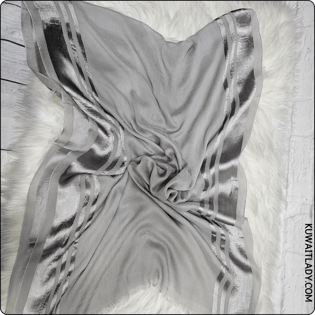 Trio Stripe Linen Scarf
